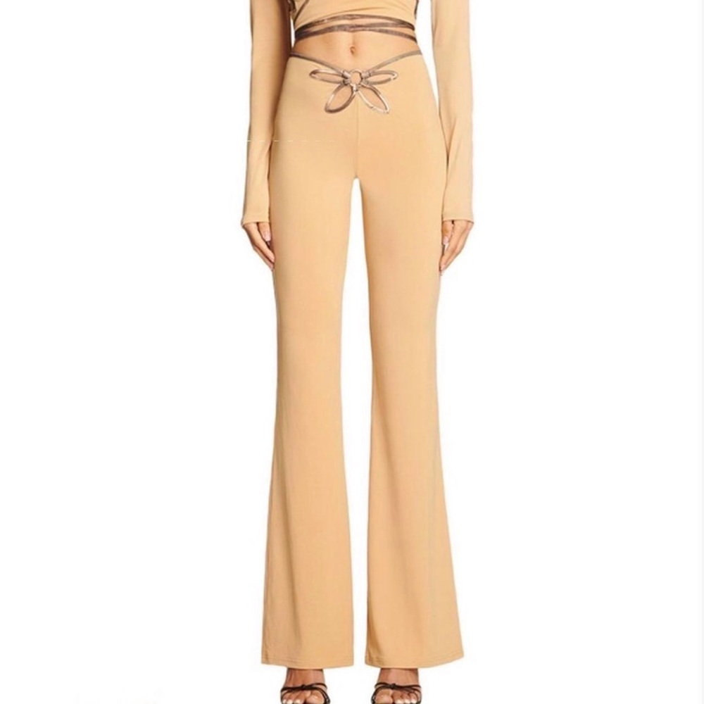 I.AM.GIA Tan Pants with Cutout Detail
